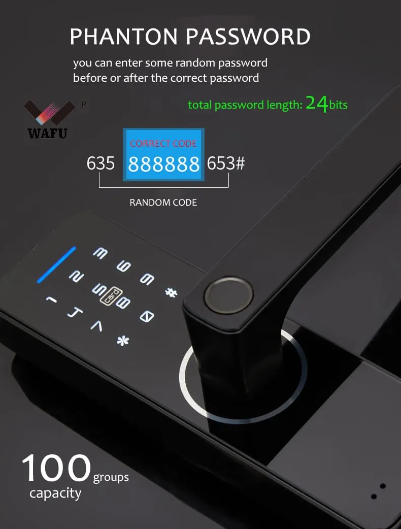 WAFU WF-F1 5合1 智能执手锁 — 智能执手锁、指纹密码锁 | 细节图 5