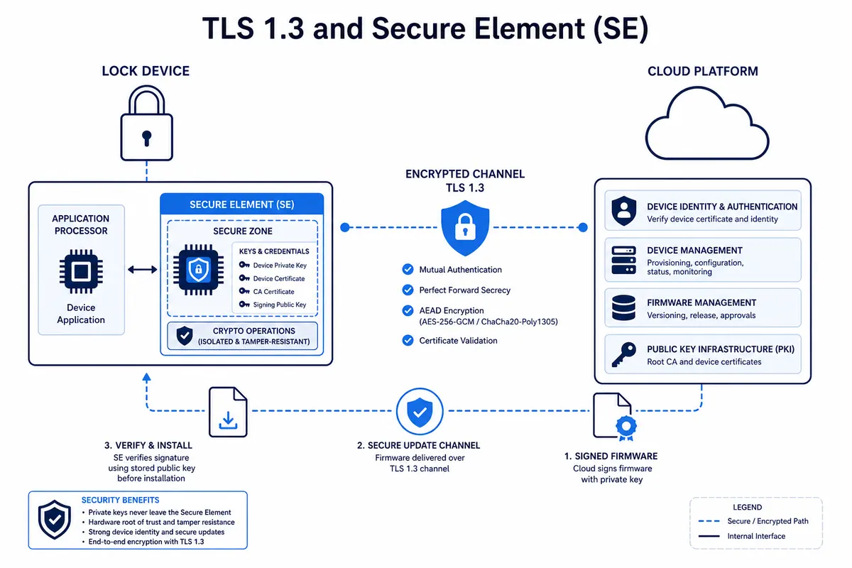 网络安全架构——B2B 隐形锁 TLS 1.3 加密与硬件 SE